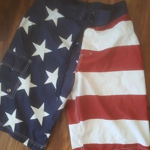 Bioworld Small flag swim trunks
